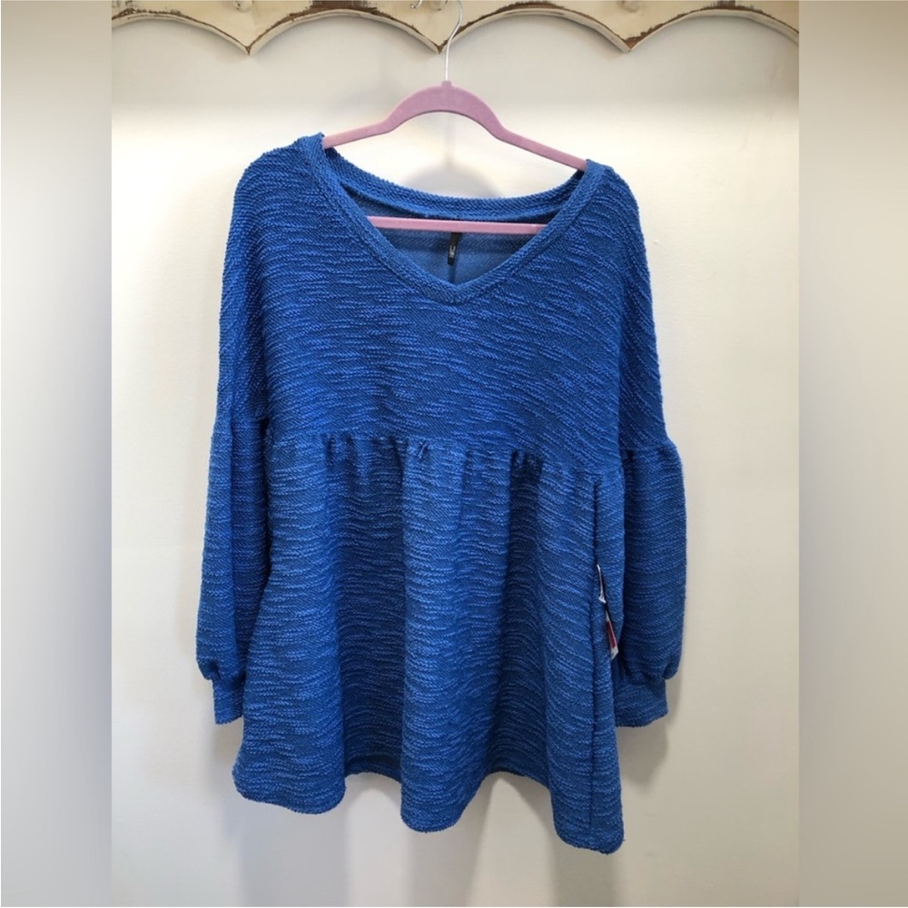 JW Style Blue Tunic Top Dress